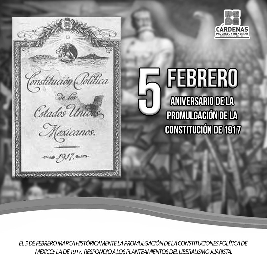 105 ANIVERSARIO DE LA PROMULGACIÓN DE LA CONSTITUCIÓN POLITICA DE LOS ESTADOS UNIDOS MEXICANOS.